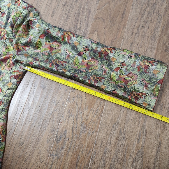 SILVER DRAGON Asian silk brocade jacket - Picture 12 of 14